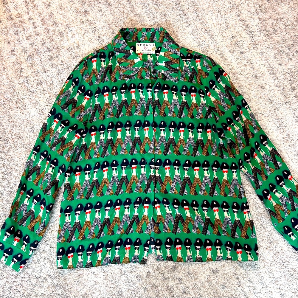 Alice + Olivia X Donald Willa Silk Blouse